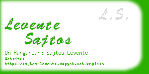 levente sajtos business card